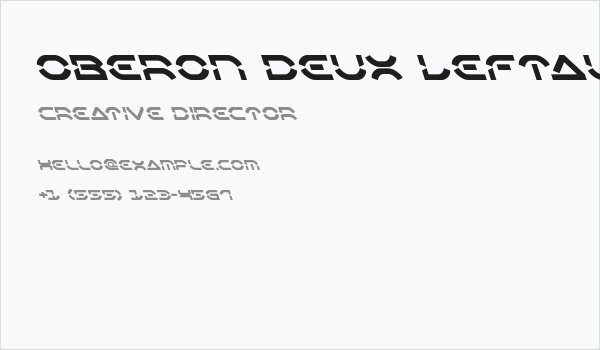 Oberon Deux Leftalic Business Card