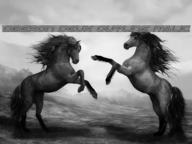 Oberon Deux Outline Italic Font examples