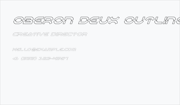 Oberon Deux Outline Italic Business Card