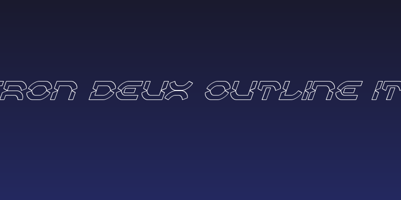 Oberon Deux Outline Italic Social Header