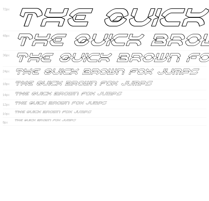 Oberon Deux Outline Italic Waterfall