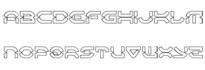 Oberon Deux Outline Шрифта ВЕРХНИЙ