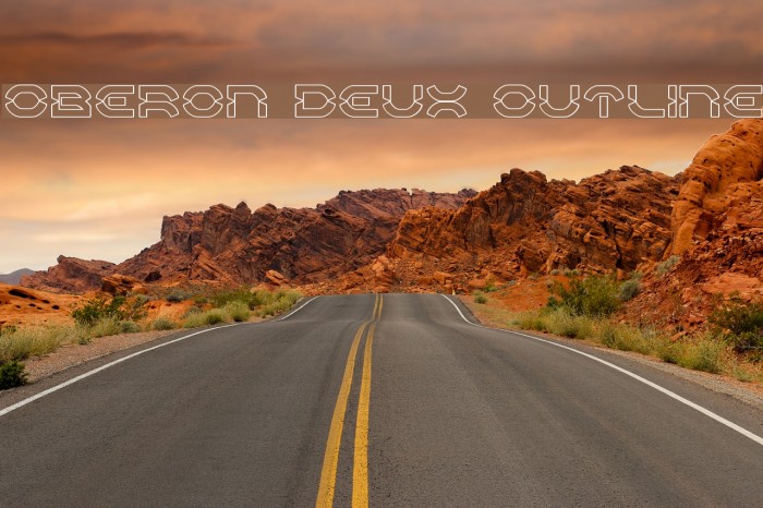Oberon Deux Outline Font examples