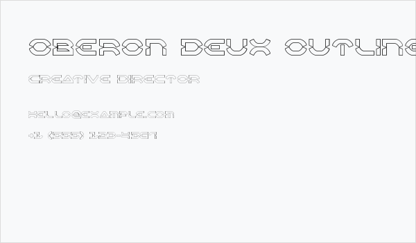 Oberon Deux Outline Business Card