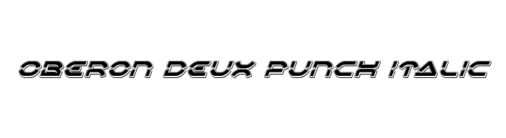 Oberon Deux Punch Italic  Скачать бесплатные шрифты