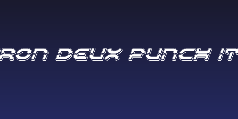 Oberon Deux Punch Italic Social Header