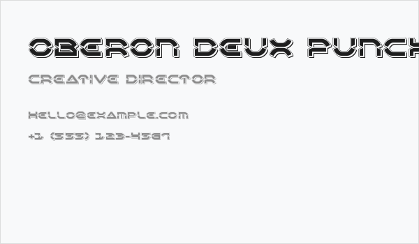 Oberon Deux Punch Business Card