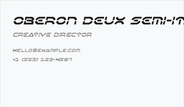 Oberon Deux Semi-Italic Business Card