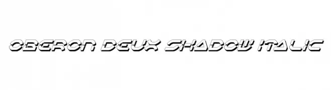 Oberon Deux Shadow Italic  フリーフォントのダウンロード