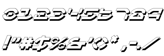 Oberon Deux Shadow Italic Font OTHER CHARS