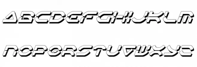 Oberon Deux Shadow Italic Шрифта ВЕРХНИЙ
