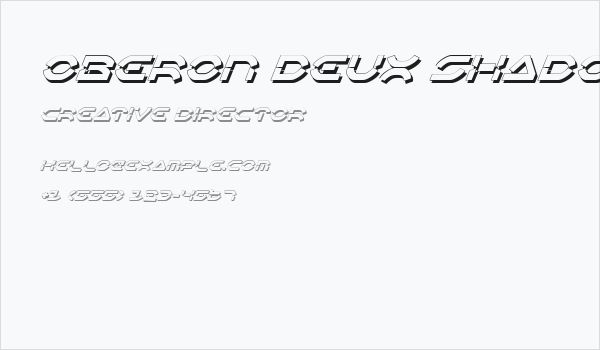 Oberon Deux Shadow Italic Business Card