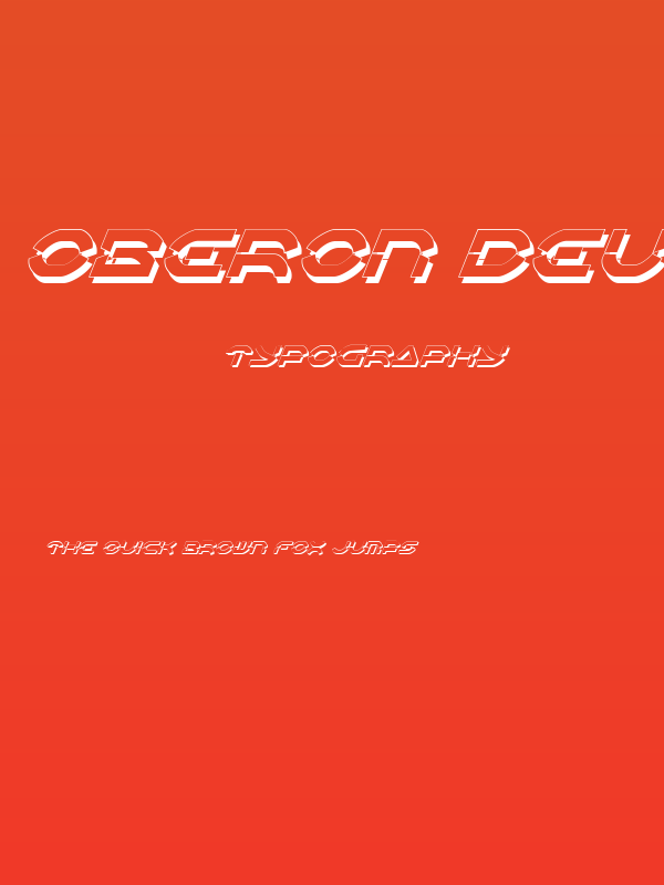 Oberon Deux Shadow Italic Poster