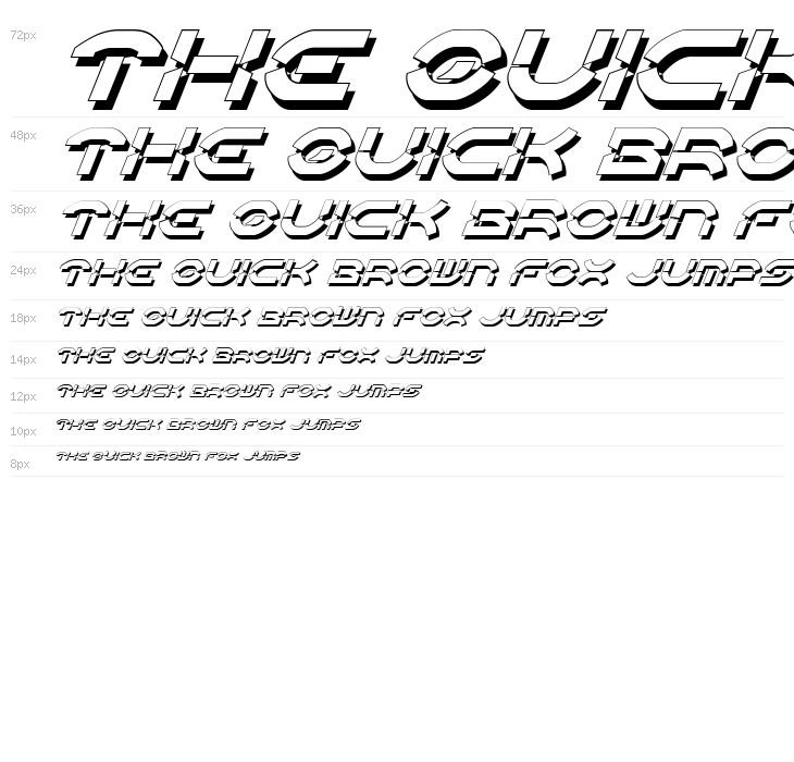 Oberon Deux Shadow Italic Waterfall