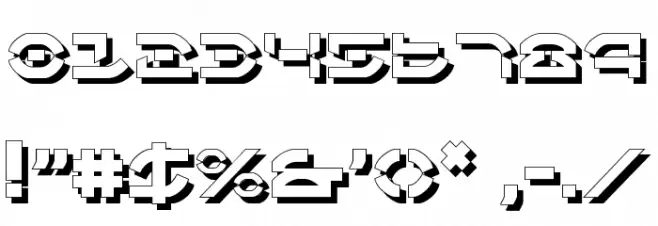 Oberon Deux Shadow Font OTHER CHARS