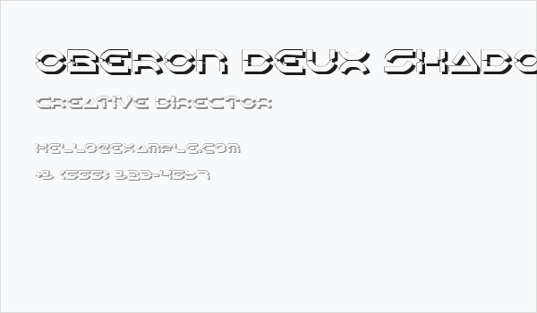Oberon Deux Shadow Business Card