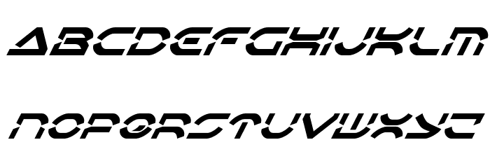 Oberon Deux Super-Italic Font LOWERCASE