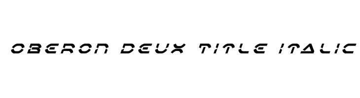 Oberon Deux Title Italic Font