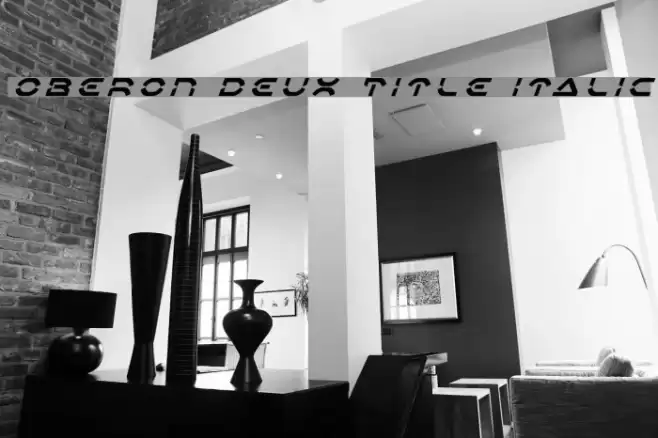 Oberon Deux Title Italic Font examples