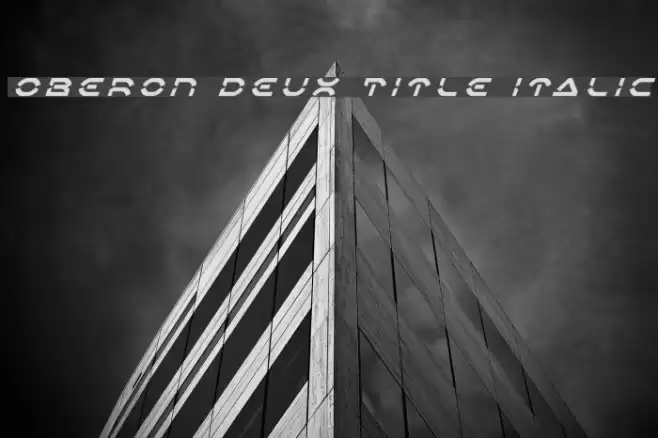 Oberon Deux Title Italic Font examples
