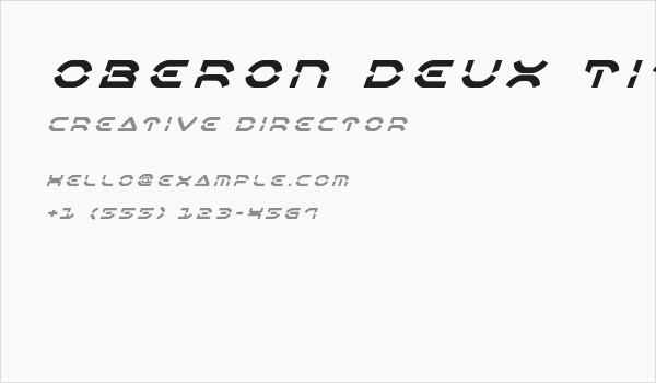 Oberon Deux Title Italic Business Card
