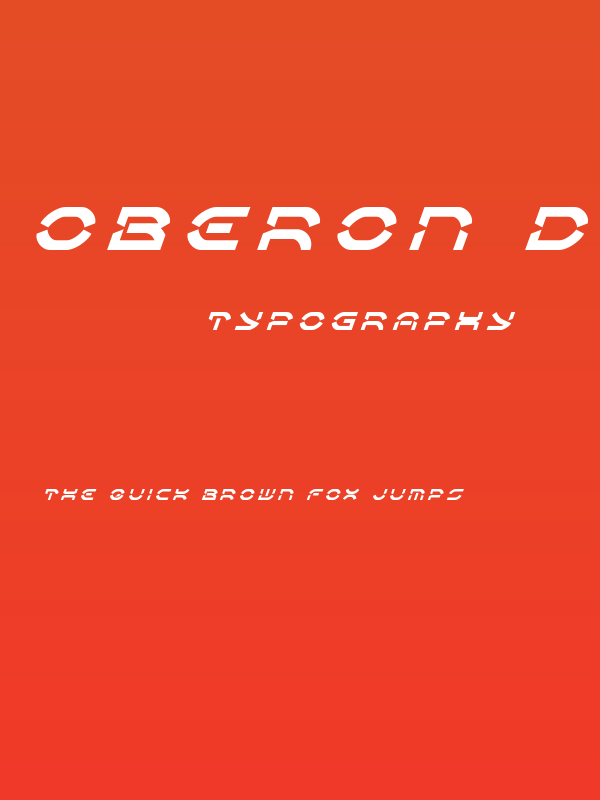 Oberon Deux Title Italic Poster