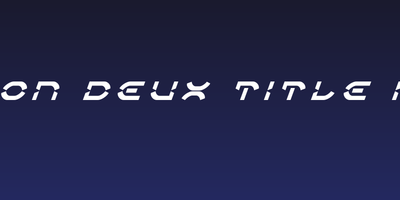 Oberon Deux Title Italic Social Header