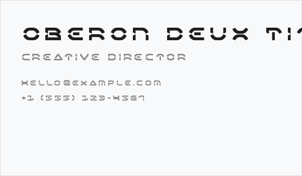 Oberon Deux Title Business Card