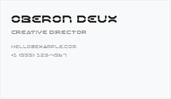 Oberon Deux Business Card