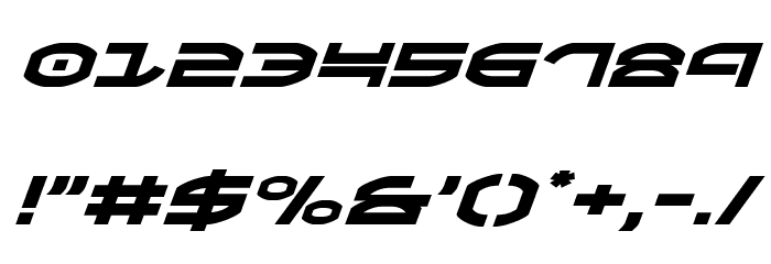 Oberon Expanded Italic Font OTHER CHARS