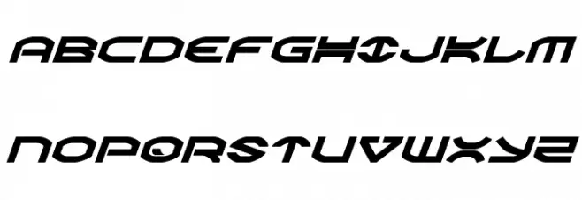 Oberon Expanded Italic Schriftart Groß