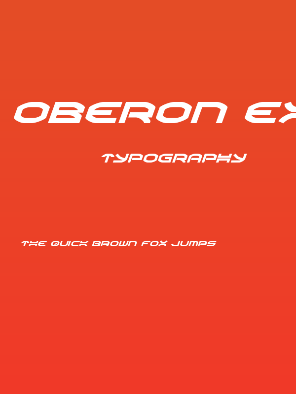 Oberon Expanded Italic Poster