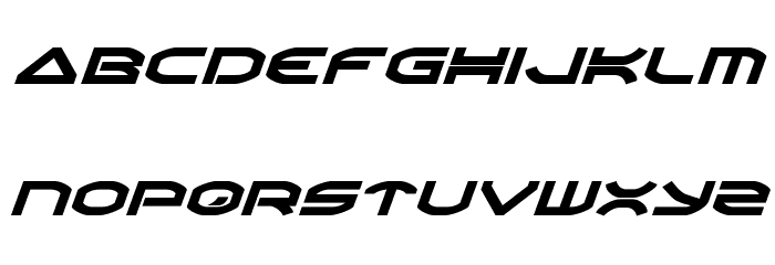 Oberon Expanded Italic Font LOWERCASE