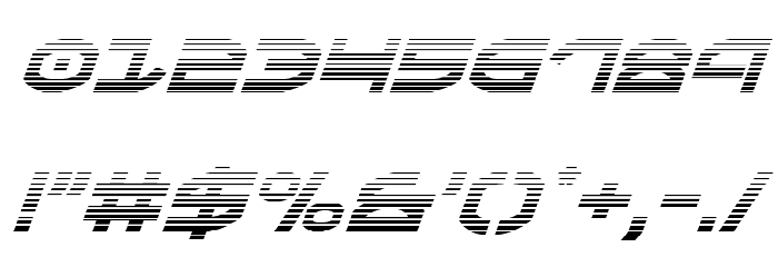 Oberon Gradient Italic Font OTHER CHARS