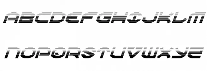 Oberon Gradient Italic Polices MAJUSCULES