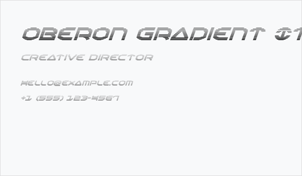 Oberon Gradient Italic Business Card