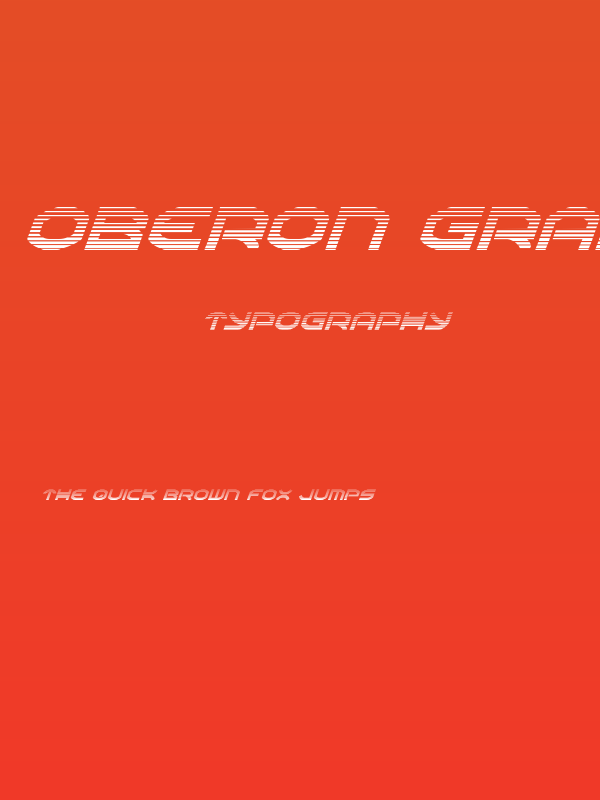 Oberon Gradient Italic Poster