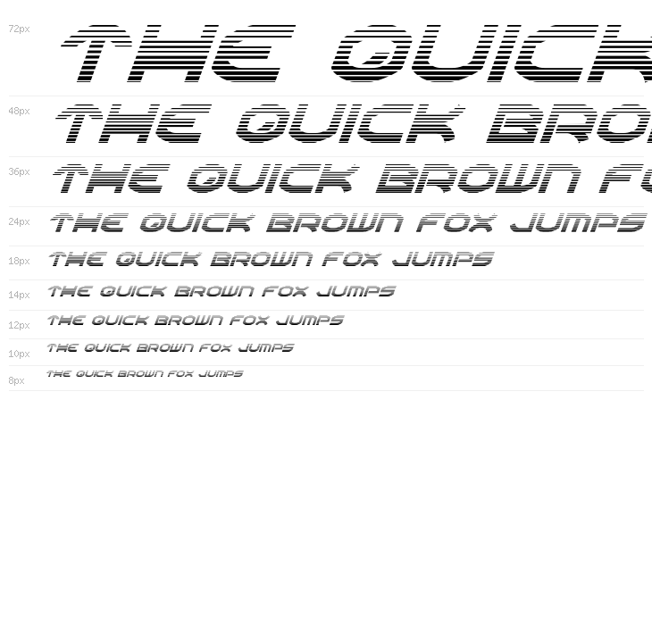 Oberon Gradient Italic Waterfall