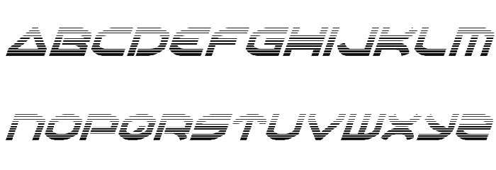 Oberon Gradient Italic Font LOWERCASE