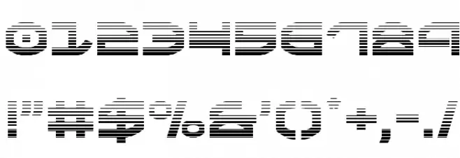 Oberon Gradient Font OTHER CHARS