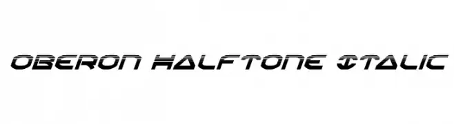 Oberon Halftone Italic  フリーフォントのダウンロード