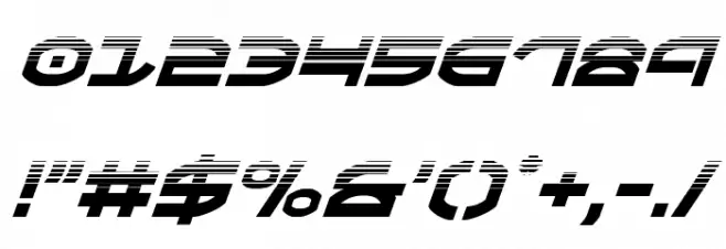 Oberon Halftone Italic Font OTHER CHARS