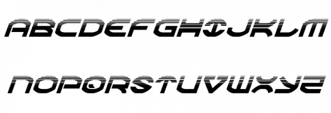 Oberon Halftone Italic Schriftart Groß