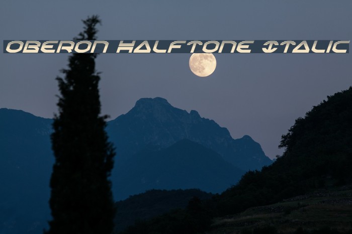 Oberon Halftone Italic Example 1