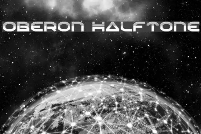Oberon Halftone Font examples