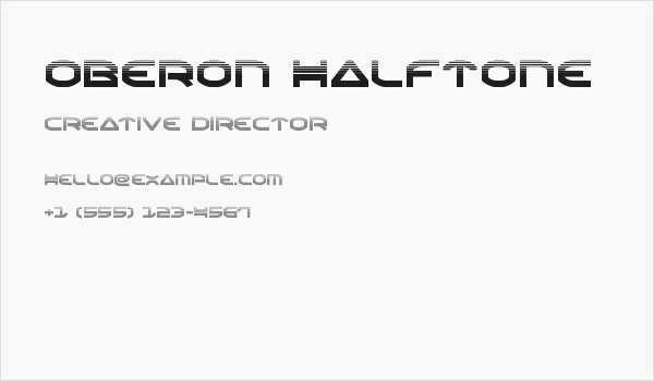 Oberon Halftone Business Card
