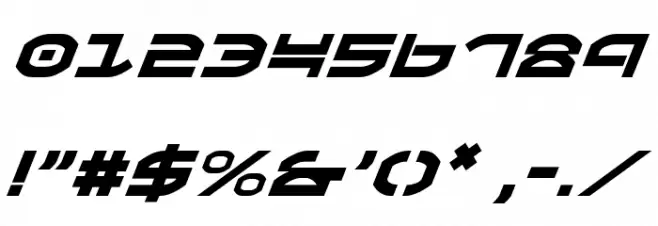 Oberon Italic Font OTHER CHARS