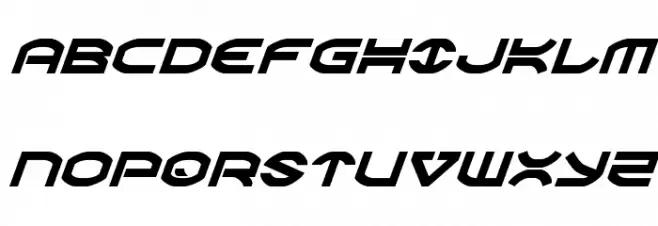 Oberon Italic फ़ॉन्ट अपरकेस