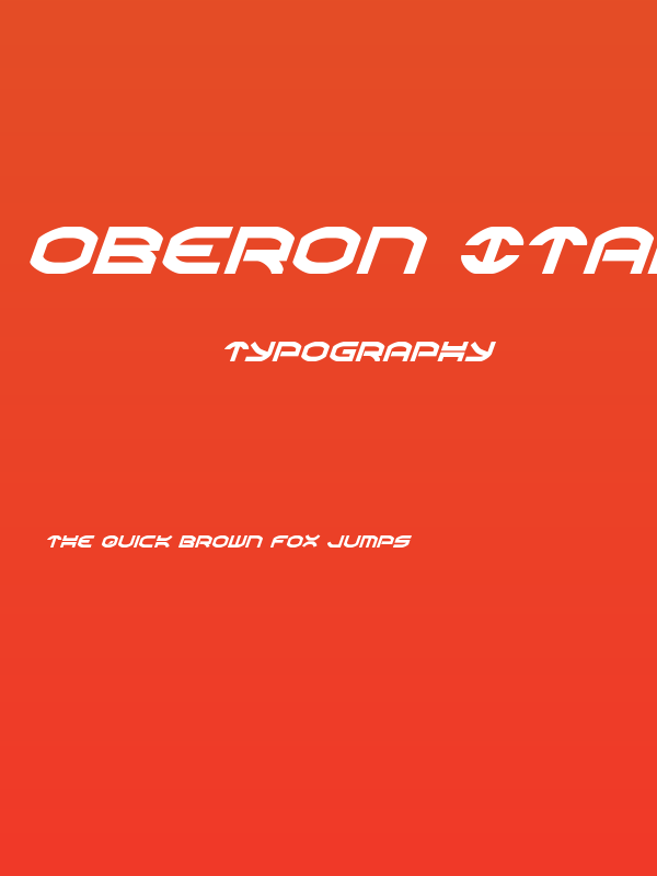 Oberon Italic Poster