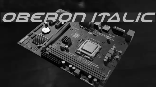 Oberon Italic Font examples